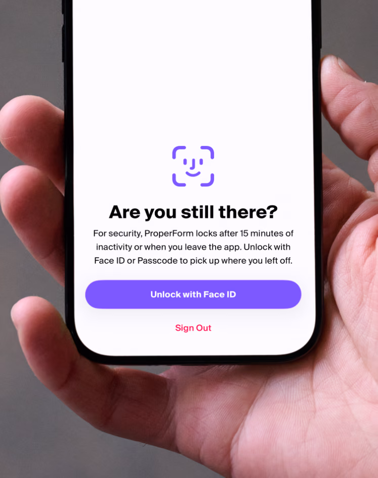 Phone showing a Face ID unlock prompt