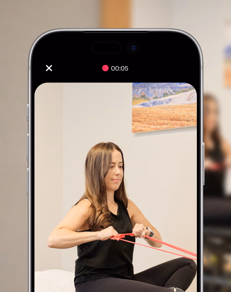 Phone recording an exercise video