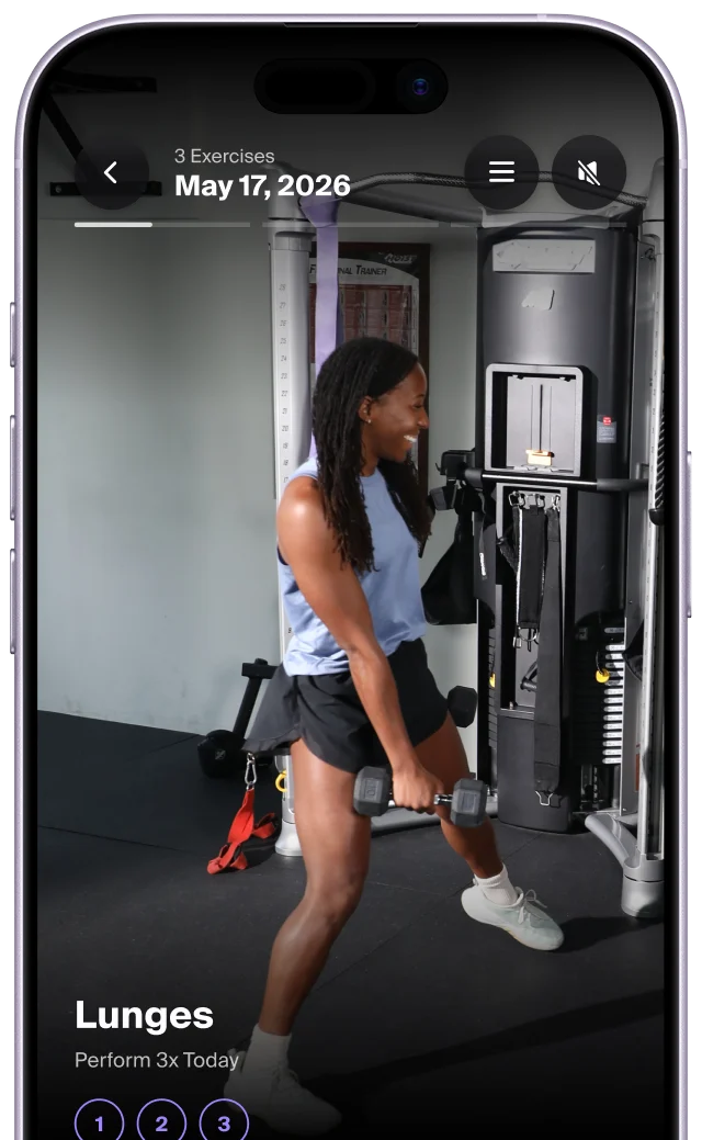 ProperForm patient app showing a personalized exercise